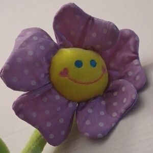 4/$40 Purple Polka-Dot Plush Flower